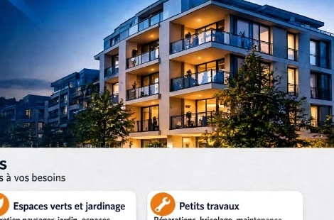 Immeuble moderne à Genève entretenu par RJS Services